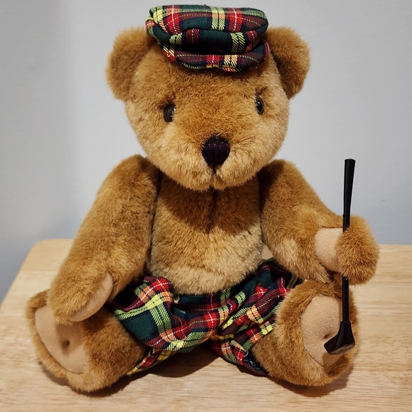 Vintage Poseable Teddy Bear With Golf Club, Golf Pants & Hat. - Picture 6 of 12